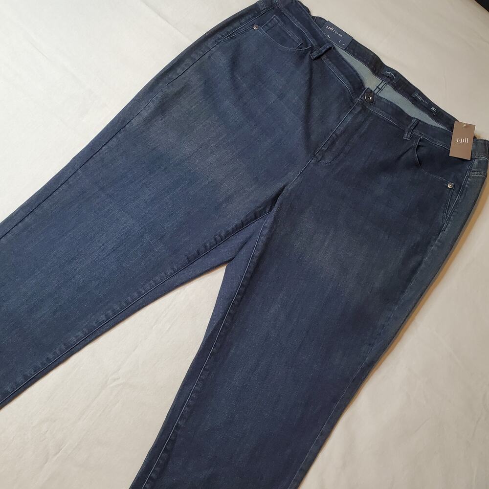 J Jill Women's Size 20W NWT Authentic Slim Ankle Jeans Nightfall Wash Blue